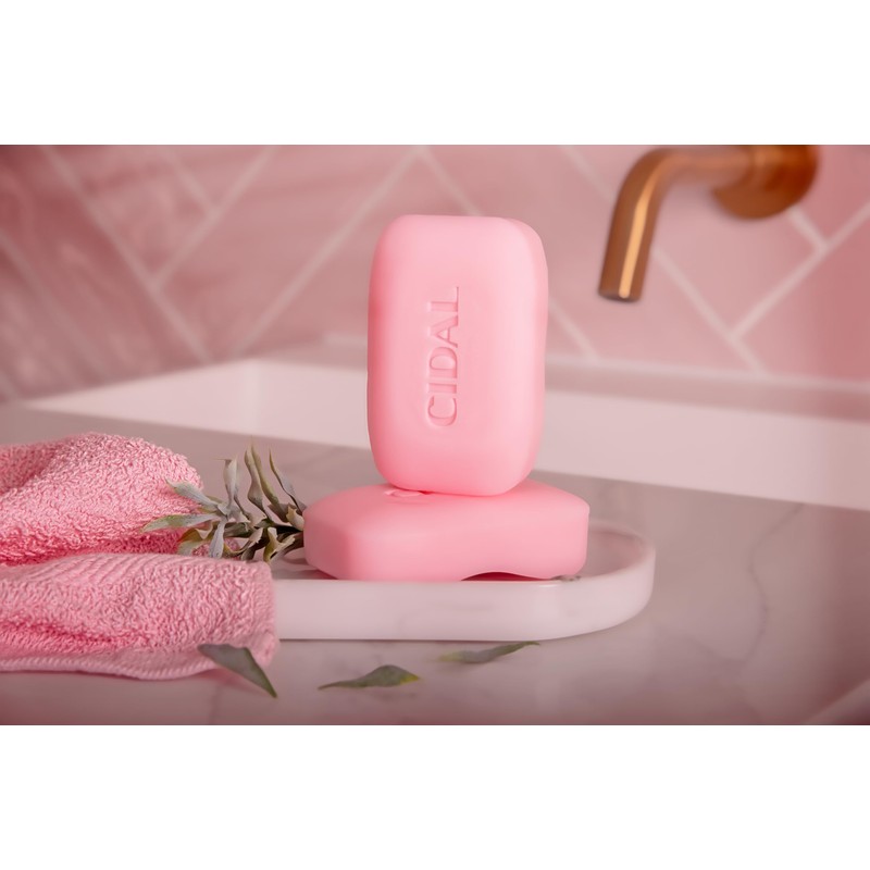Cidal Pink Grapefruit Cleansing Bar Soap, Antibacterial, With Grapefruit Extract,