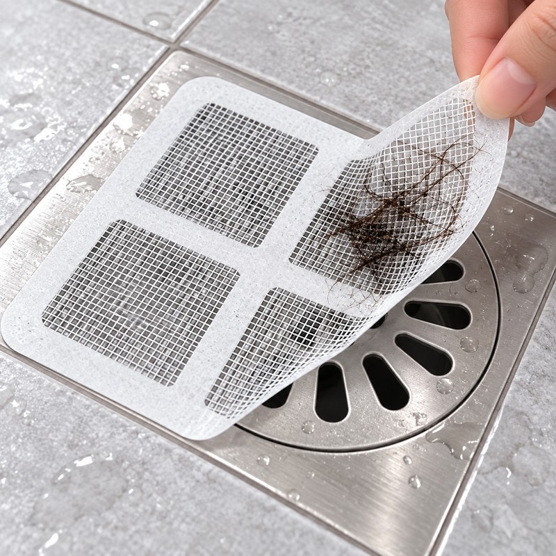 50 PCS Disposable Shower Drain Hair Catcher Mesh Shower Drain