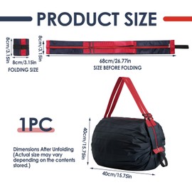 Yenvory Foldable Shopping Bags in Bag, Reusable Folding Bags, Oxford Fabric for Travel, Fitness, Shopping, Camping and Winter Clothing, Nano Bag, Foldable Shopping Bag, darkblue, Contemporary