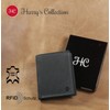 HC Men's High-Quality Wallet Portrait Format Antique Leather RFID Protection,