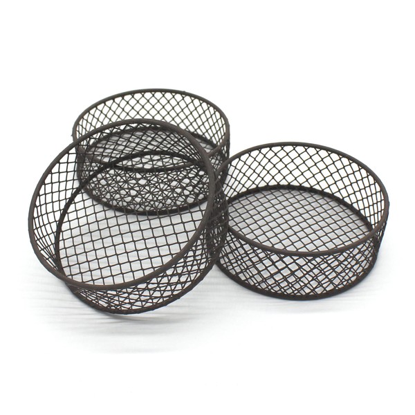 CVHOMEDECO. Mini cestas de almacenamiento de alambre de metal para