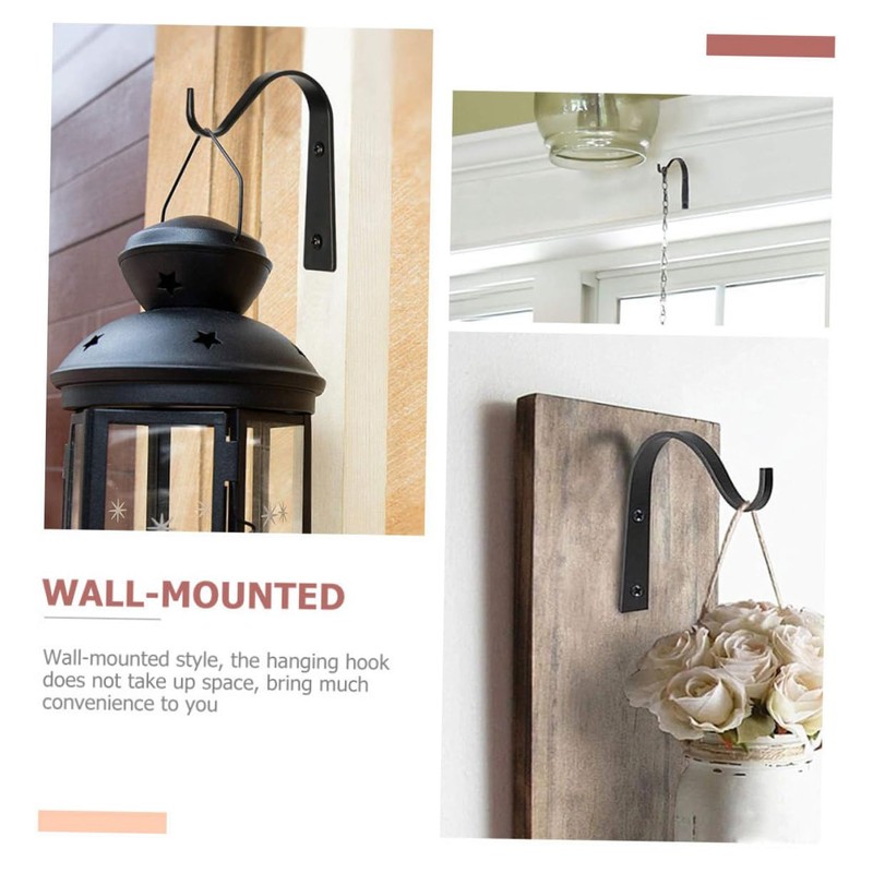 Mipcase 6pcs S Shape Wall Mounted Flower Basket Hooks Durable