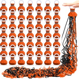 WinnerWhy 50 Pcs Graduation No Mess Confetti Popper Hand Throw Streamer Popper Bulk Colorful Party Confetti for 2025 Congrats Grad Birthday Wedding Party Celebration Supplies(Black, Orange)
