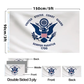 Military Flags,Military All Branch Flags, Double Sided 3 ply 3x5 ft, 8 Pcs Flag for Memorial Day, Veterans Day Decoration