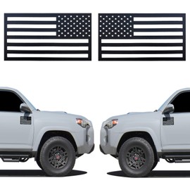 VulgrCo Tactical Set of 2 Emblem Cut-Out Car Magnet Car Decal 100% Made in USA for Car, Truck, SUV Left Right (50 Star American Flag)