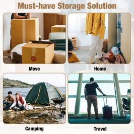 HIBAG Vacuum Storage Bags, 10 Large Space Saver Vacuum Seal Bags, Space Bags, Vacuum Sealer Bags for Clothes, Blankets, Bedding (10L)