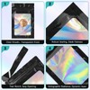 Mylar Bags Holographic Bags 200 Pack Resealable Bags Small Bags