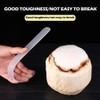 2Pcs White Coconut Opener,Coconut Meat Scraper,Soft and Flexible Coconut Egg