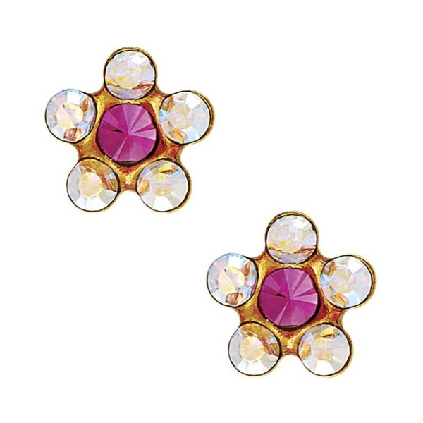 Studex Tiny Tips AB and Rose Crystal 5mm Daisy Gold