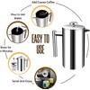 Utopia Kitchen French Press Coffee Maker, Double Wall Insulated Stainless