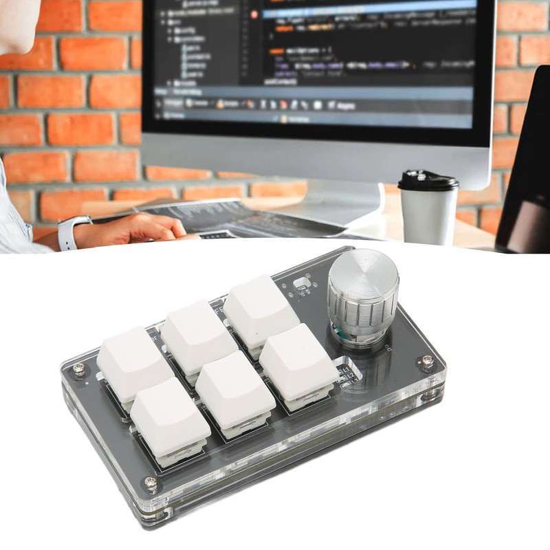 6 Key Mini Keypad with Knob Blue Switch Wired USB