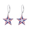 Seiyang 4th of July Earrings 925 Sterling Silver American Flag
