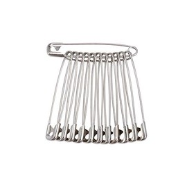 YiwerDer 60PCS Large Safety Pins, Durable, Rust-Resistant Nickel Plated Steel Pins Size 3, 1.8inch /46mm