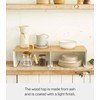 YAMAZAKI Yamazaki Home Wood-Top Stackable Kitchen Rack - Modern Counter