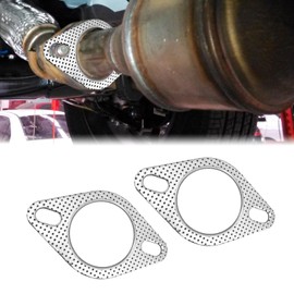 2 PCS Car Exhaust Gasket 2.5" 2-Bolt Standard Exhaust Manifold Gasket, Car Accessories Made of High Temp Material, Replacements 120-06310-0002
