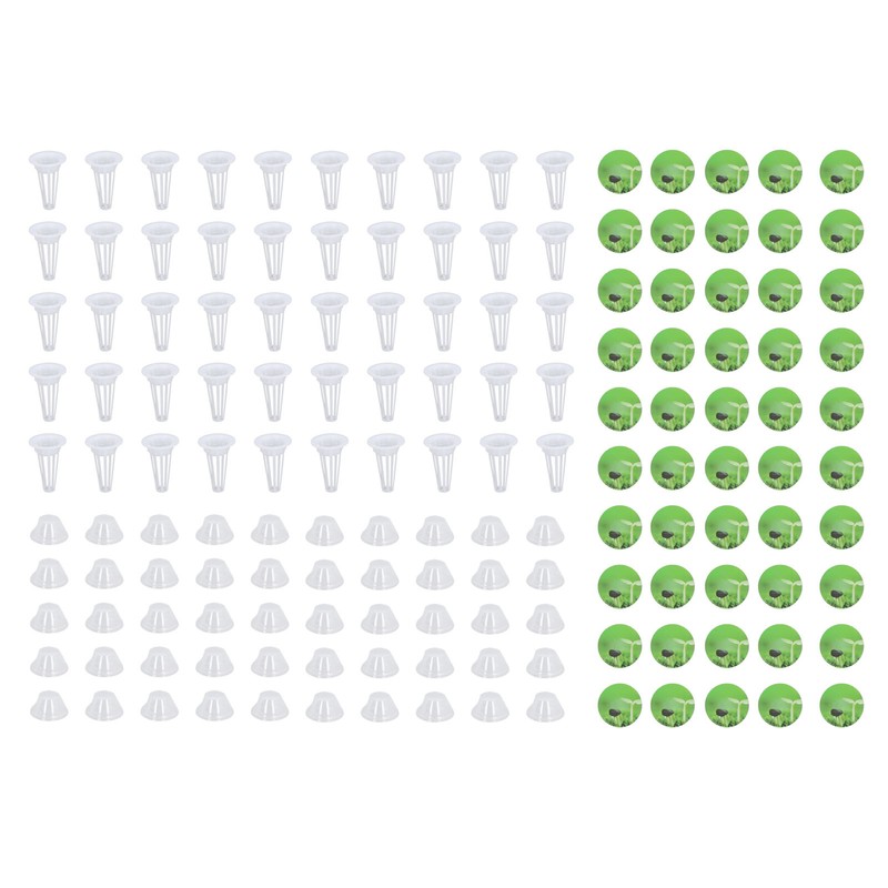 Hydroponic Pods Kit Soilless Grow Baskets Grow Domes Pod Labels