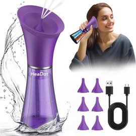 HeaDot Electric Ear Wax Removal - Water Spray,Rechargeable,Temp Detection,IPX7 Waterproof,Effective Ear Flushing System - Viral Ear Cleaner:_White