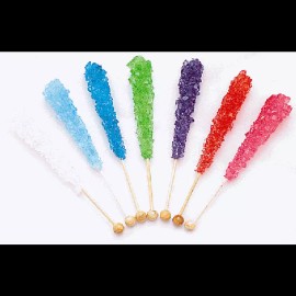 Palmer's WRAPPED ASSORTED FLAVORS ROCK CANDY LARGE STICKS PARTY GIFTS YOU CHOOSE AMOUNT - 36 STICKS