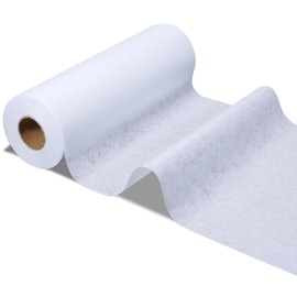 Medium Weight Iron-On Non-Woven Fusible Interfacing, 11.4 in X 11 yd Sewing Interfacing, White Polyester Single-Sided Interfacing Fabric for Machine Embroidery, Quilting, DIY Crafts, and Hand Sewing