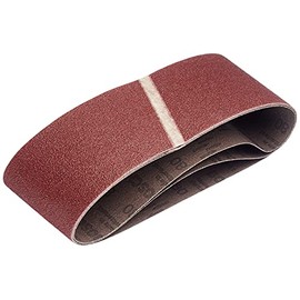 Bosch 2609256200 Sanding Belts for Belt Sanders 65 x 410 mm Grit Size 80 Pack of 3 Sheets Red