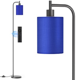 SIBRILLE Floor Lamp with Linen Shade, Dimmable Tall Standing Lamp with Remote Control & 3 Color Temperatures, Modern Floor Lamps for Living Room Bedroom Office Corner, 9W LED Bulb Included