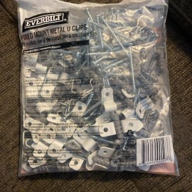 Everbilt 48 Everbilt Fixed Mount Metal U Clips White 1005 862 677