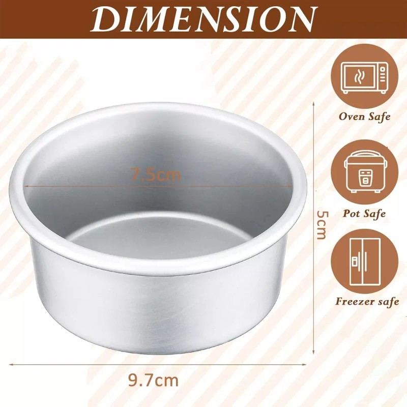 Molde Pastelero Redondo Para Repostería De Aluminio 12piezas