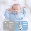 TYRY.HU 3 Pack Silicone Pacifier Holder Clip with One Piece