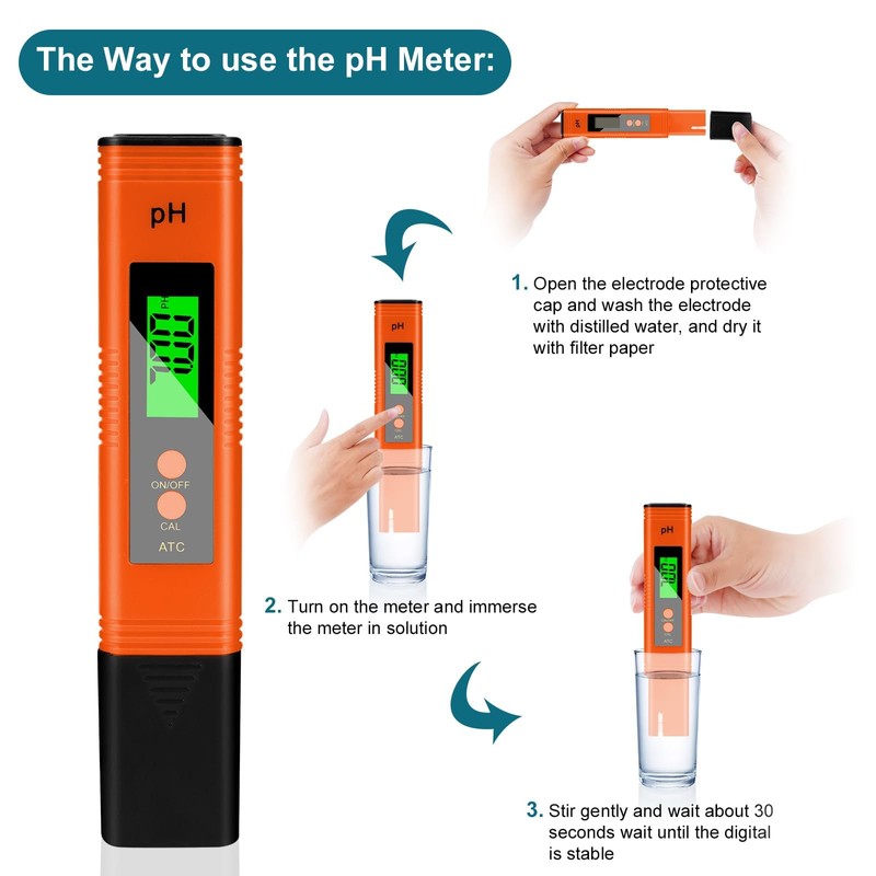 Flintronic PH Meter, PH Water Quality Tester, PH Tester, Water