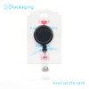 Crystal Rhinestone Crown Retractable ID Badge Name Card Holder Reel