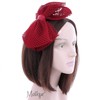 Extra Large Mesh Bow Headband for Girls-Burgundy