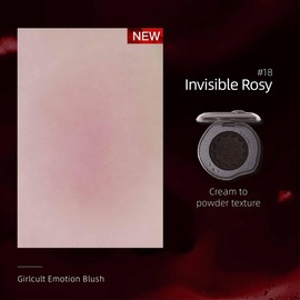 GIRLCULT Cream-to-Powder Blush – Soft Matte Cream Blush for Natural Flush, Skin-Like Texture, Buildable Nude Glow for Cheeks (#18)