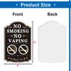 No Smoking No Vaping Signs 12 x 8 Inches No