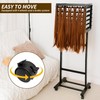 GENMOUS Black Braiding Hair Rack - 150 Pegs, Tri-Sided Braid