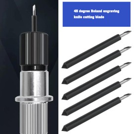 Create idea 15Pcs Vinyl Cutting Blades 45 Degrees Fine Point Blade Compatible with Cricut Maker Maker3 Compatible with Explore Air Air2 23.8x17.3x4.7mm(Black)