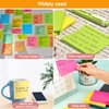 BAISEN 15 Pads Sticky Notes (76x76mm), 8 Brilliant-Colors Self-Stick Pads,