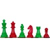 Sunrise Chess Staunton 6 Plastic Chess Pieces in Green -