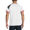 H HYFOL Short Sleeve Polo Shirts for Men Star Patchwork