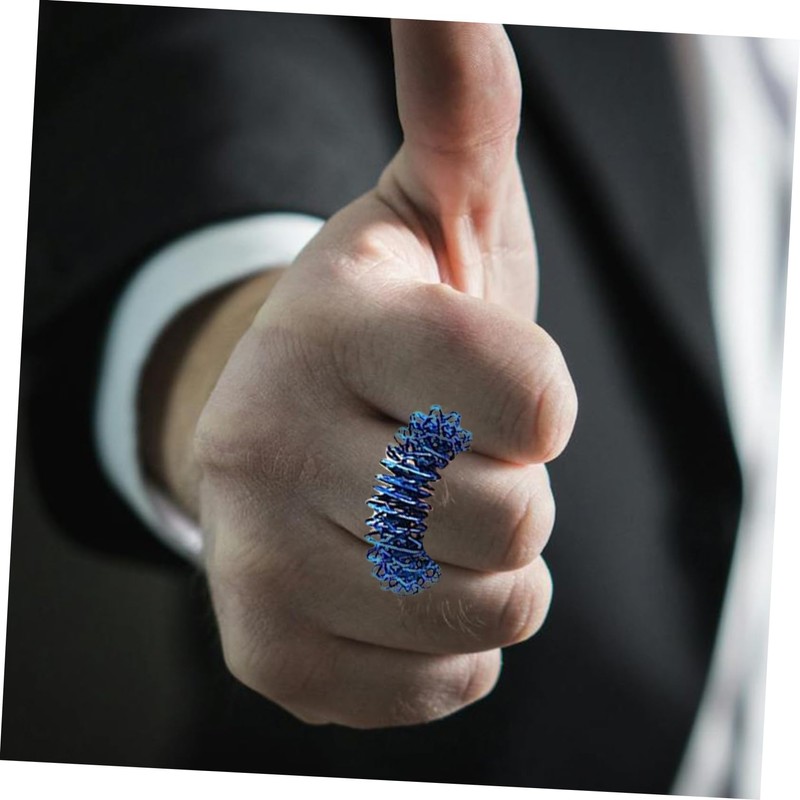 Mikinona 6Pcs Finger Acupressure Massage Rings Hand Fidget Stress Reducer