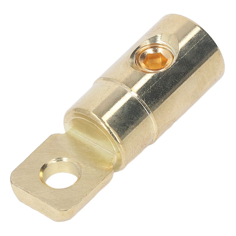 Pair Power Battery O Ring Terminals Brass Gold Plated High