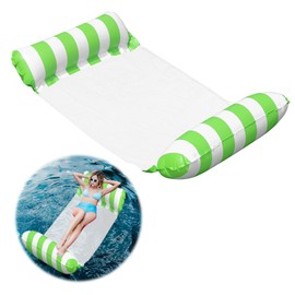 Vordpe Inflatable Swimming Bed, 4-in-1 Pool Water Hammock, Air Mattress Pool, Pool Lounger, Summer Games, Beach Party, Swimming Pool, Beach Water Toy (Green)