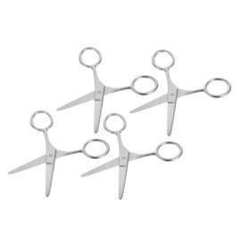 Healeved 4pcs Stainless Steel Eyebrow Scissors Tip Grooming Tools for Precise Eyebrow Trimming Nose Hair Beard and Facial Grooming Compact and Design for Women