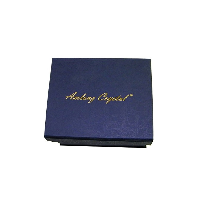 Amlong Crystal Desktop Collection Crystal Pen Holder, Amber