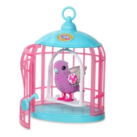 Little Live Pets Parlanchino Bird Cage, Interactive Pet with More Than 20 Sounds and Reactions, Repeats What You Say with Storage Box, Famous for Children Aged 5+