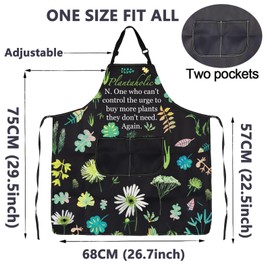 BNQL Gardening Apron With Pockets Plant Apron Plant Lover Gifts Gardening Lover Gifts Gardener Plant Cooking Apron Plantaholic Gift (Gardening Apron)