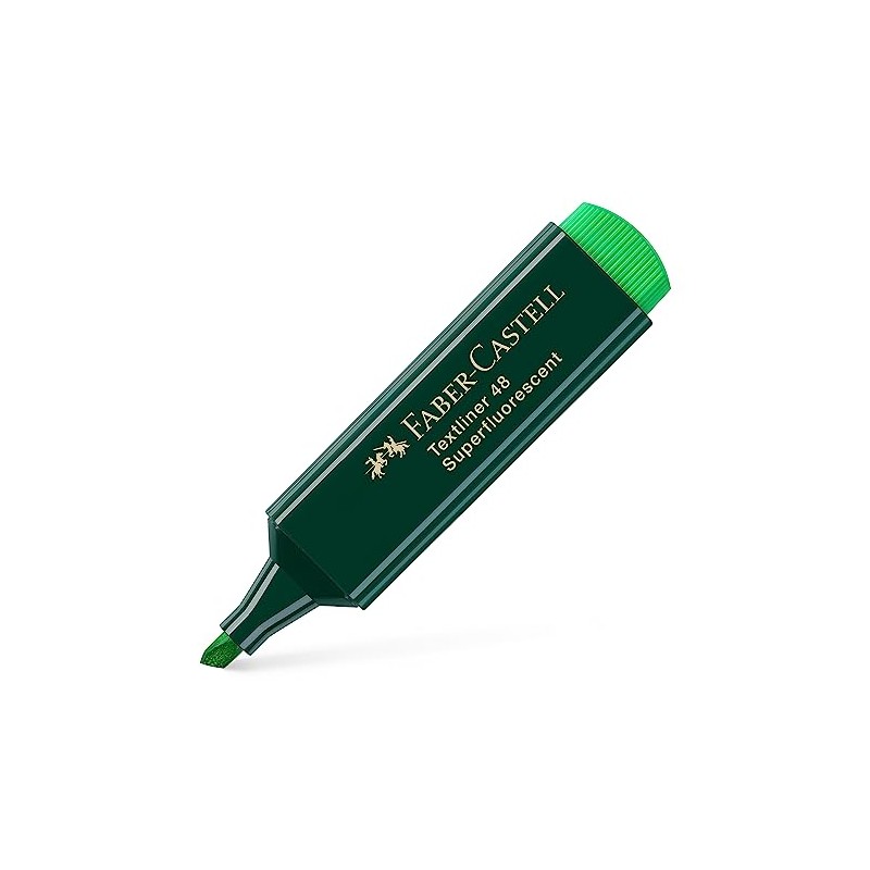 FABER-CASTELL 205042 Highlighter Highlighter 48, Green, Pack of 10, Refillable