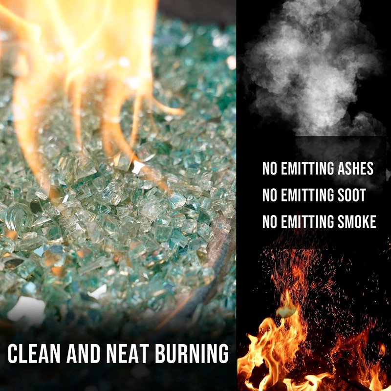 Skyflame 10-Pound Fire Glass for Fireplace Fire Pit and Landscaping,