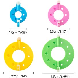 8 Pom Pom Makers in 4 Sizes Making Ball Pom Poms Hobby Pompoms Kit Needle Craft Tool Kit Bead Weaving
