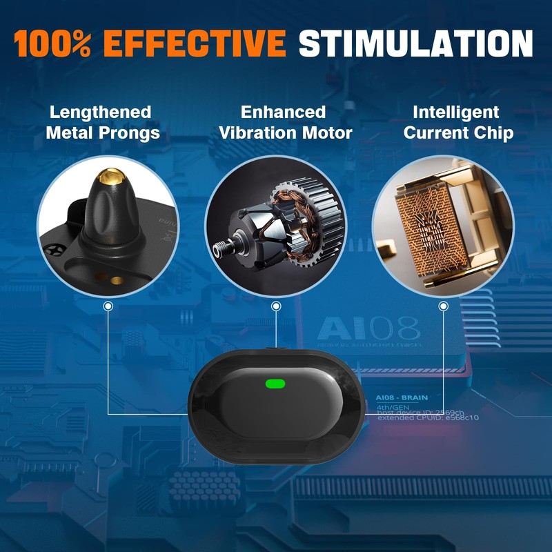Small Dog Shock Collar with Remote, Lightweight Dog Training Collar