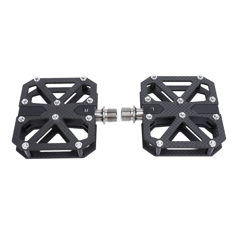Mountain Cycling Pedals Carbon Fiber 3 Bearing Anti Slip Hollow